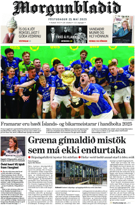 Prima-pagina-morgunbladid-oggi-edizione-di-oggi-20250523