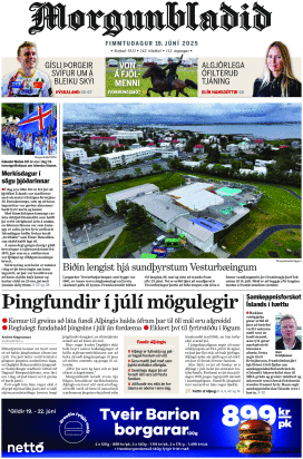 Prima-pagina-morgunbladid-oggi-edizione-di-oggi-20250619