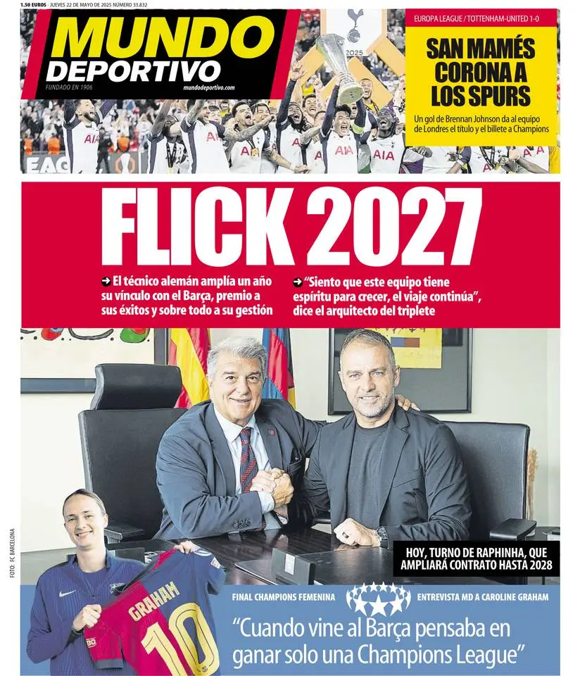 Prima-pagina-mundo_deportivo-edizione-di-oggi-22-05-2025