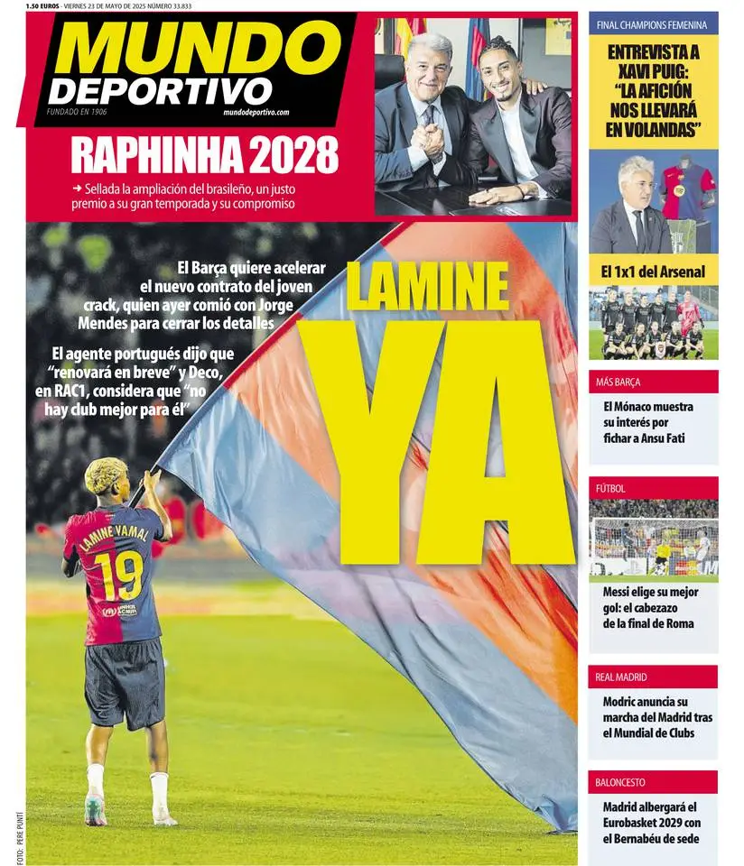 Prima-pagina-mundo_deportivo-edizione-di-oggi-23-05-2025