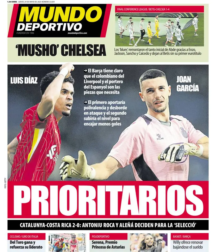 Prima-pagina-mundo_deportivo-edizione-di-oggi-29-05-2025