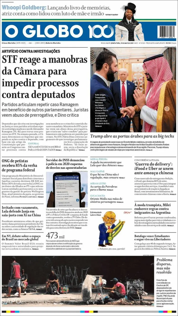 Prima-pagina-oglobo-edizione-di-oggi-2025-05-16
