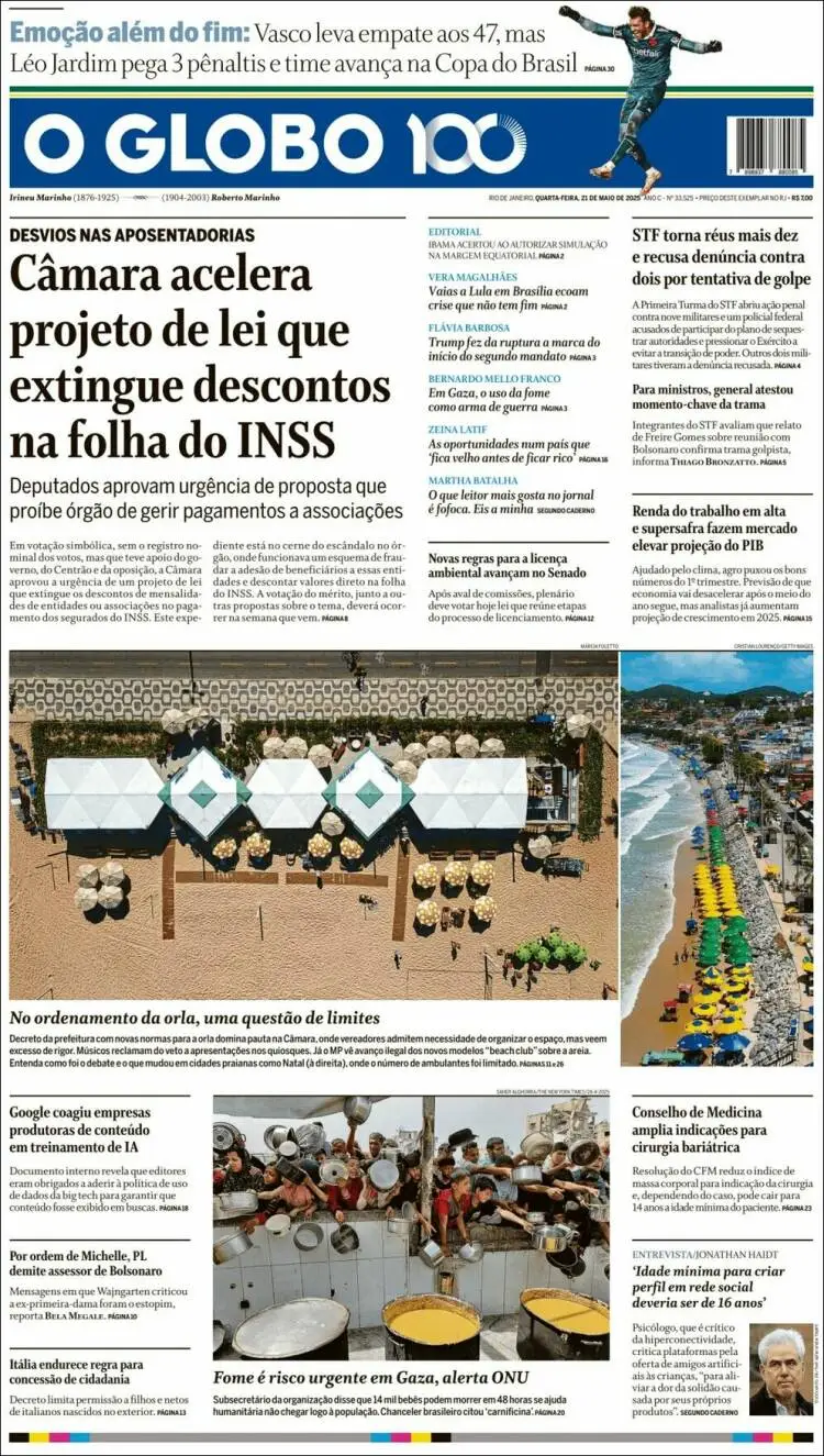 Prima-pagina-oglobo-edizione-di-oggi-2025-05-21