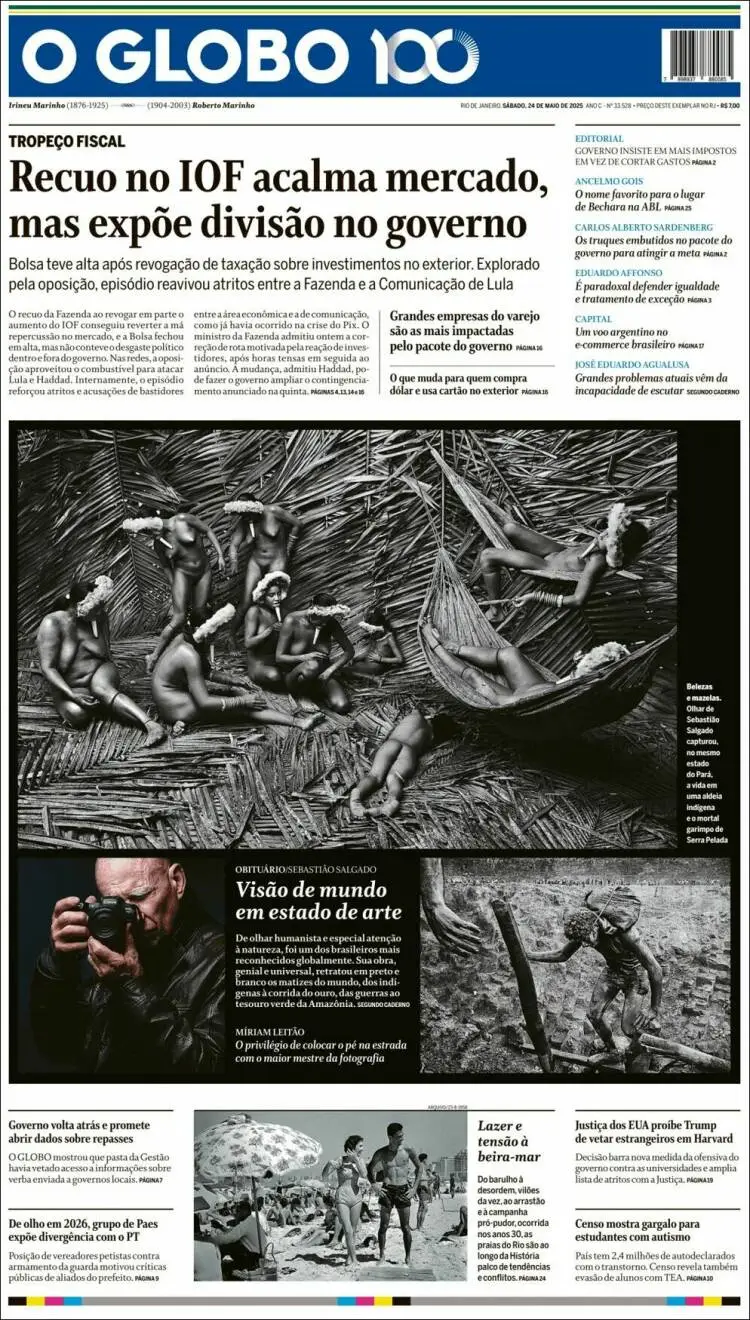 Prima-pagina-oglobo-edizione-di-oggi-2025-05-24