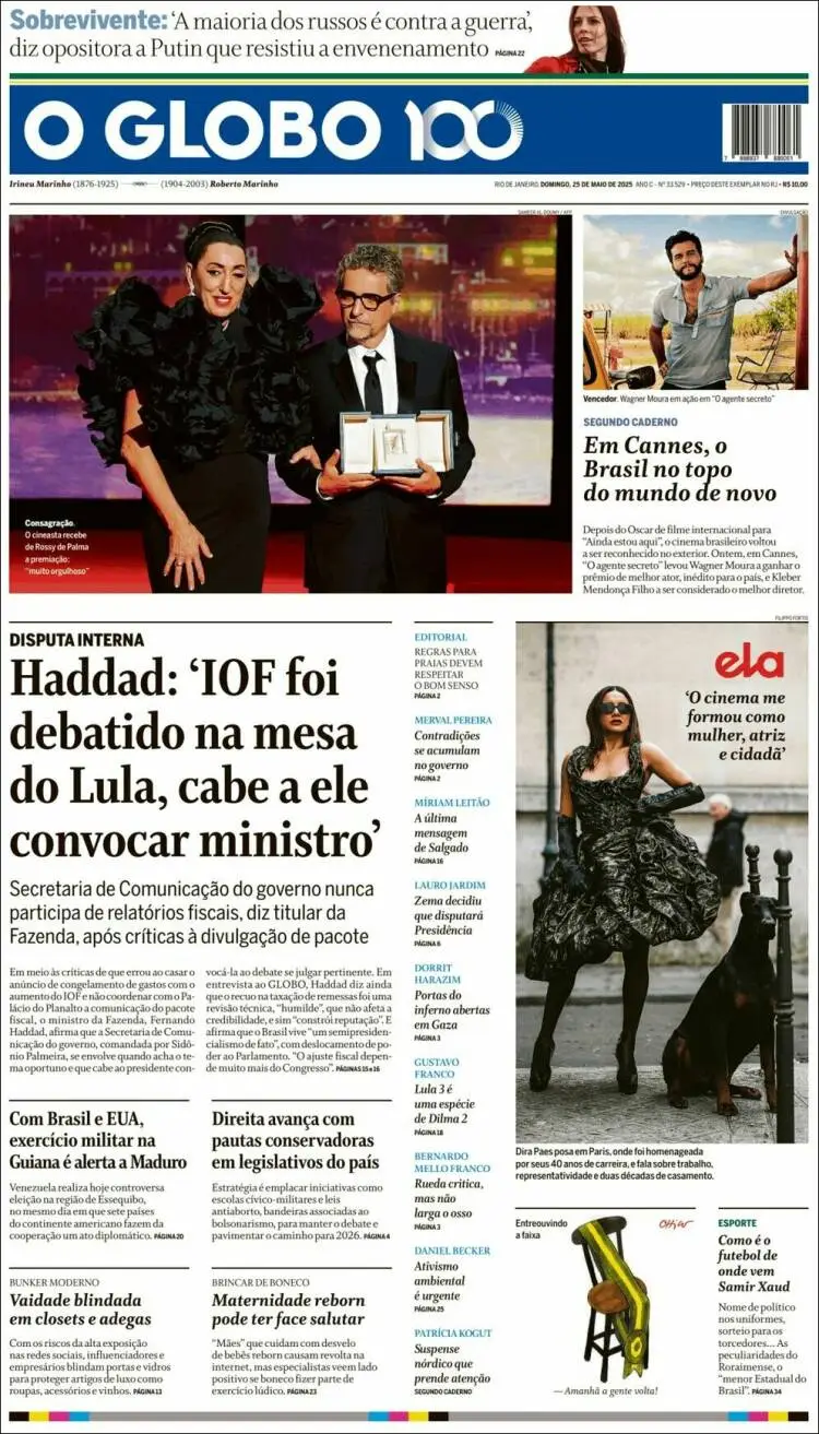 Prima-pagina-oglobo-edizione-di-oggi-2025-05-25