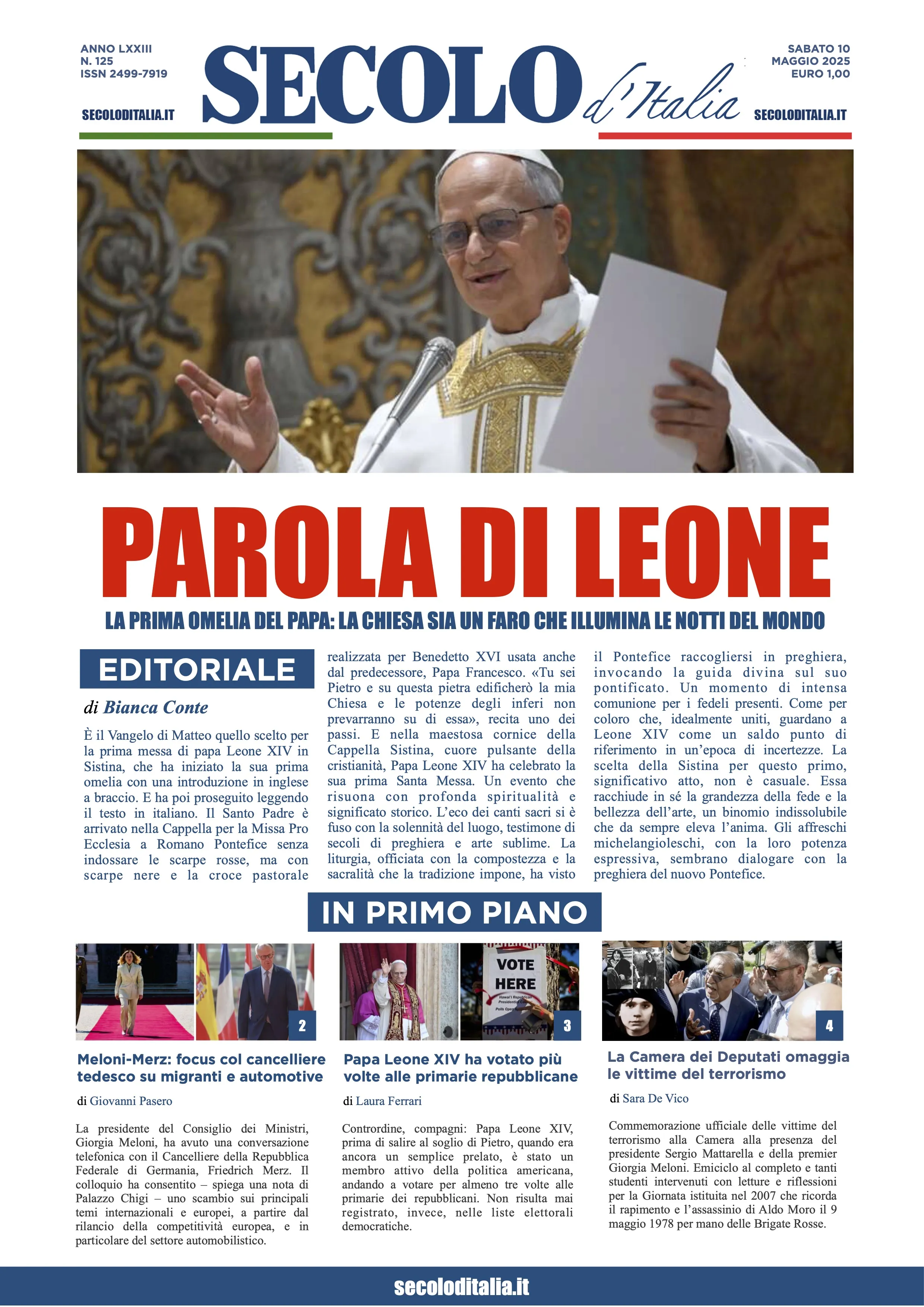 Prima-pagina-secolo-italia-oggi-edizione-di-oggi-10-05-2025