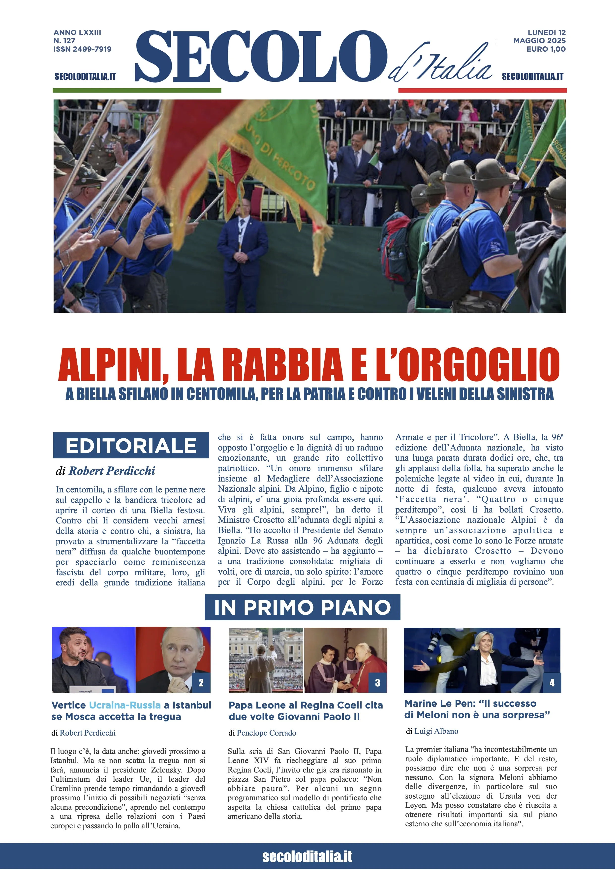 Prima-pagina-secolo-italia-oggi-edizione-di-oggi-12-05-2025