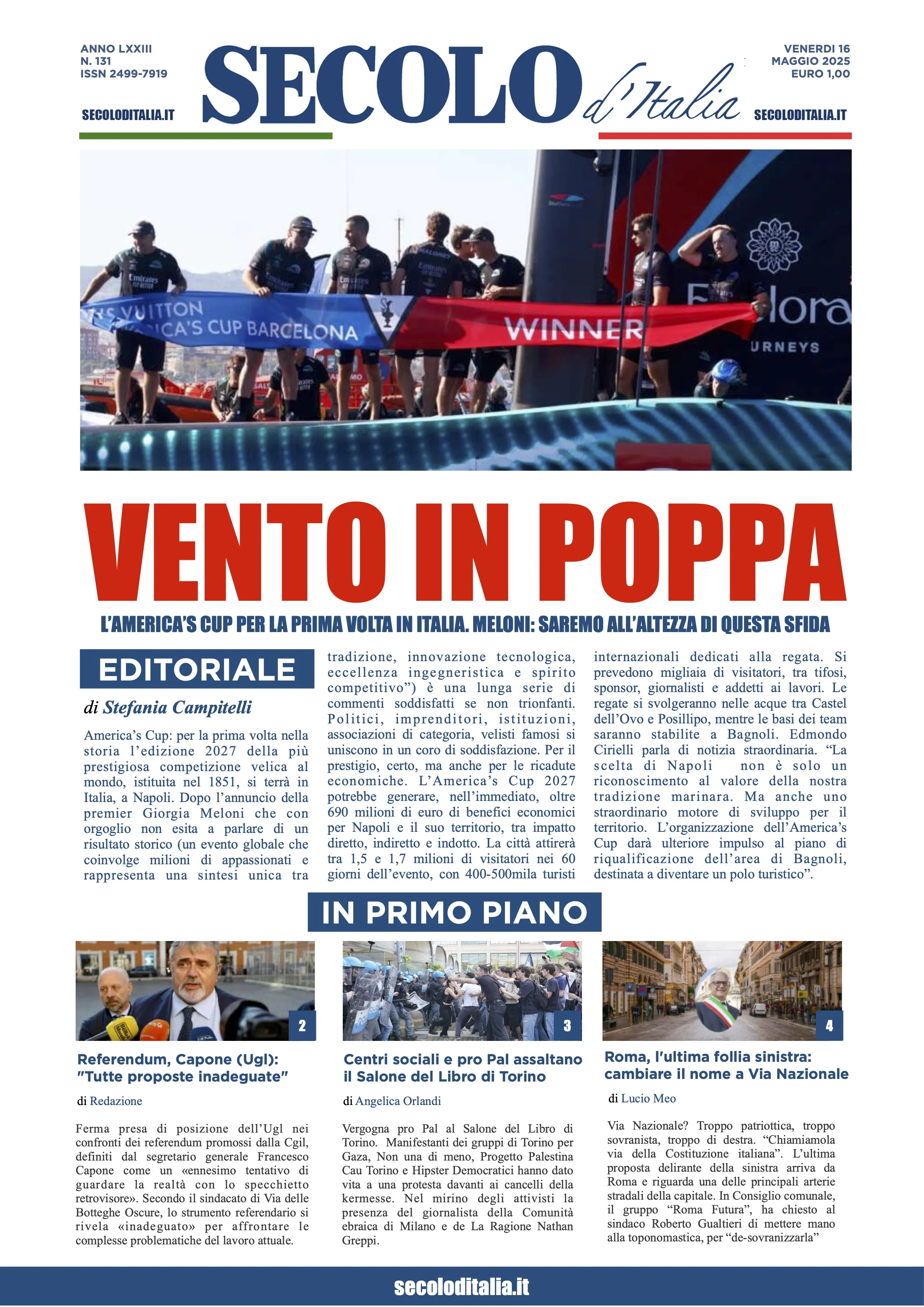 Prima-pagina-secolo-italia-oggi-edizione-di-oggi-16-05-2025