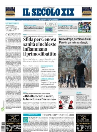 Prima-pagina-secolo-xix-editoriale-oggi-edizione-di-oggi-04-05-2025