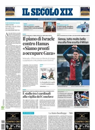Prima-pagina-secolo-xix-editoriale-oggi-edizione-di-oggi-06-05-2025