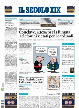 Prima-pagina-secolo-xix-editoriale-oggi-edizione-di-oggi-07-05-2025