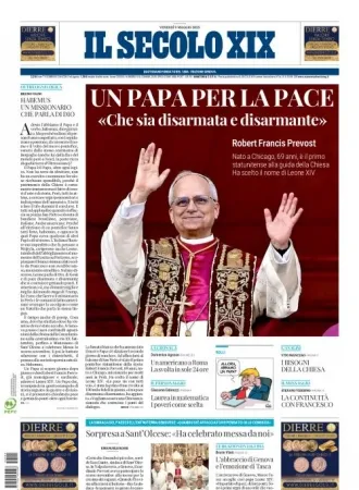 Prima-pagina-secolo-xix-editoriale-oggi-edizione-di-oggi-09-05-2025