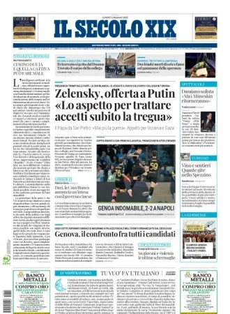 Prima-pagina-secolo-xix-editoriale-oggi-edizione-di-oggi-12-05-2025
