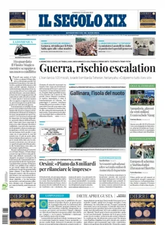 Prima-pagina-secolo-xix-editoriale-oggi-edizione-di-oggi-15-06-2025