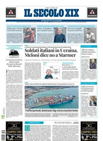 Prima-pagina-secolo-xix-editoriale-oggi-edizione-di-oggi-16-03-2025