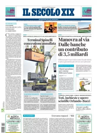 Prima-pagina-secolo-xix-editoriale-oggi-edizione-di-oggi-16-10-2024