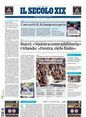 Prima-pagina-secolo-xix-editoriale-oggi-edizione-di-oggi-19-05-2025