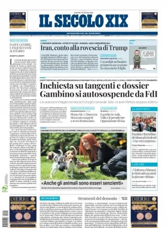 Prima-pagina-secolo-xix-editoriale-oggi-edizione-di-oggi-19-06-2025