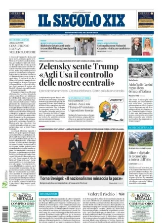 Prima-pagina-secolo-xix-editoriale-oggi-edizione-di-oggi-20-03-2025