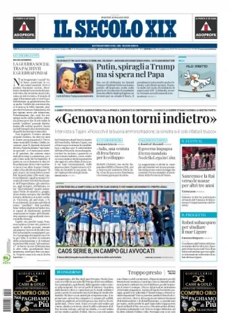 Prima-pagina-secolo-xix-editoriale-oggi-edizione-di-oggi-20-05-2025