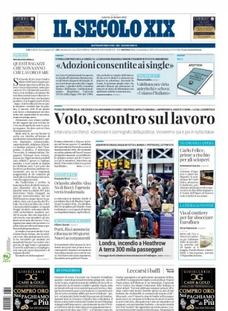 Prima-pagina-secolo-xix-editoriale-oggi-edizione-di-oggi-22-03-2025
