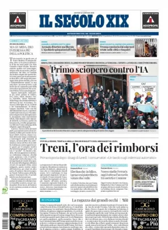 Prima-pagina-secolo-xix-editoriale-oggi-edizione-di-oggi-23-01-2025
