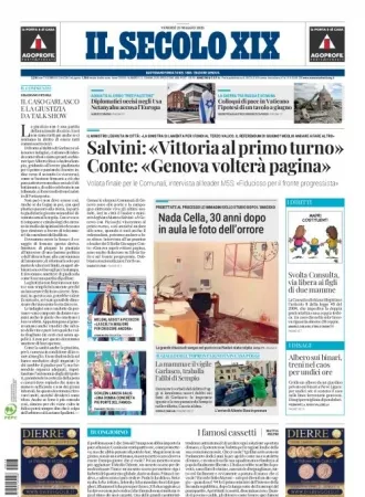 Prima-pagina-secolo-xix-editoriale-oggi-edizione-di-oggi-23-05-2025