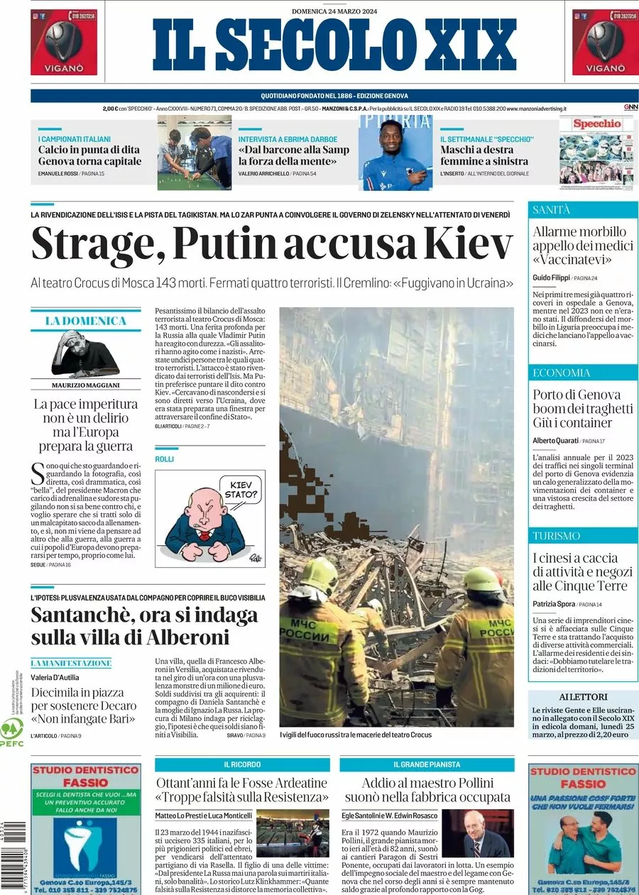 Prima-pagina-secolo-xix-editoriale-oggi-edizione-di-oggi-24-03-2024