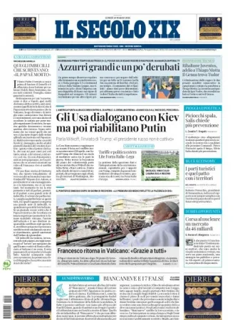Prima-pagina-secolo-xix-editoriale-oggi-edizione-di-oggi-24-03-2025