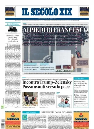 Prima-pagina-secolo-xix-editoriale-oggi-edizione-di-oggi-27-04-2025