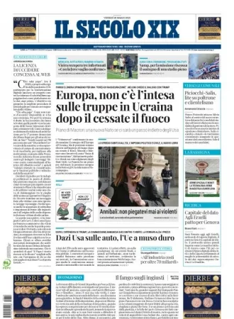 Prima-pagina-secolo-xix-editoriale-oggi-edizione-di-oggi-28-03-2025