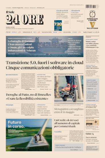 Prima-pagina-sole-24-ore-edizione-del-05-05-2026