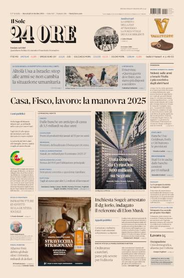 Prima-pagina-sole-24-ore-edizione-del-16-10-2024
