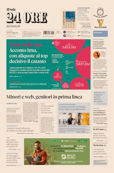 Prima-pagina-sole-24-ore-edizione-del-19-05-2025