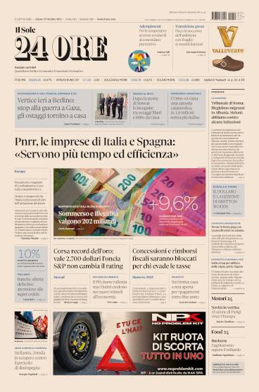 Prima-pagina-sole-24-ore-edizione-del-19-10-2024