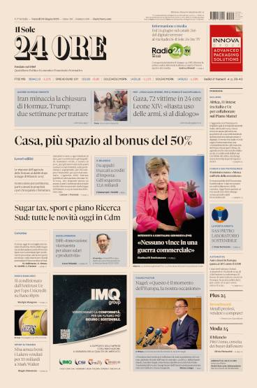 Prima-pagina-sole-24-ore-edizione-del-20-06-2025
