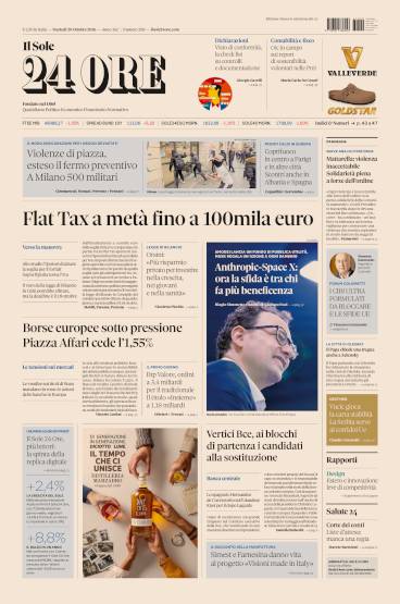 Prima-pagina-sole-24-ore-edizione-del-20-10-2026
