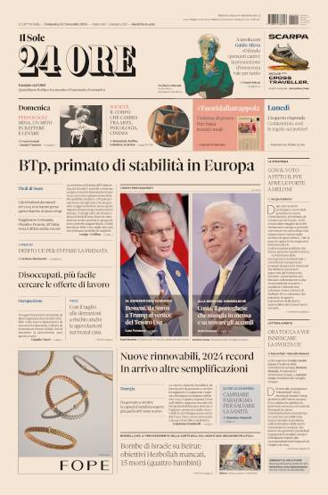 Prima-pagina-sole-24-ore-edizione-del-24-11-2024