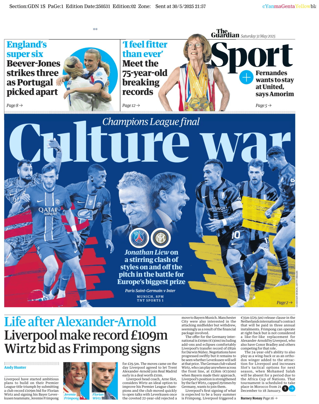 Prima-pagina-the-observer-sport-oggi-edizione-di-oggi-20250531