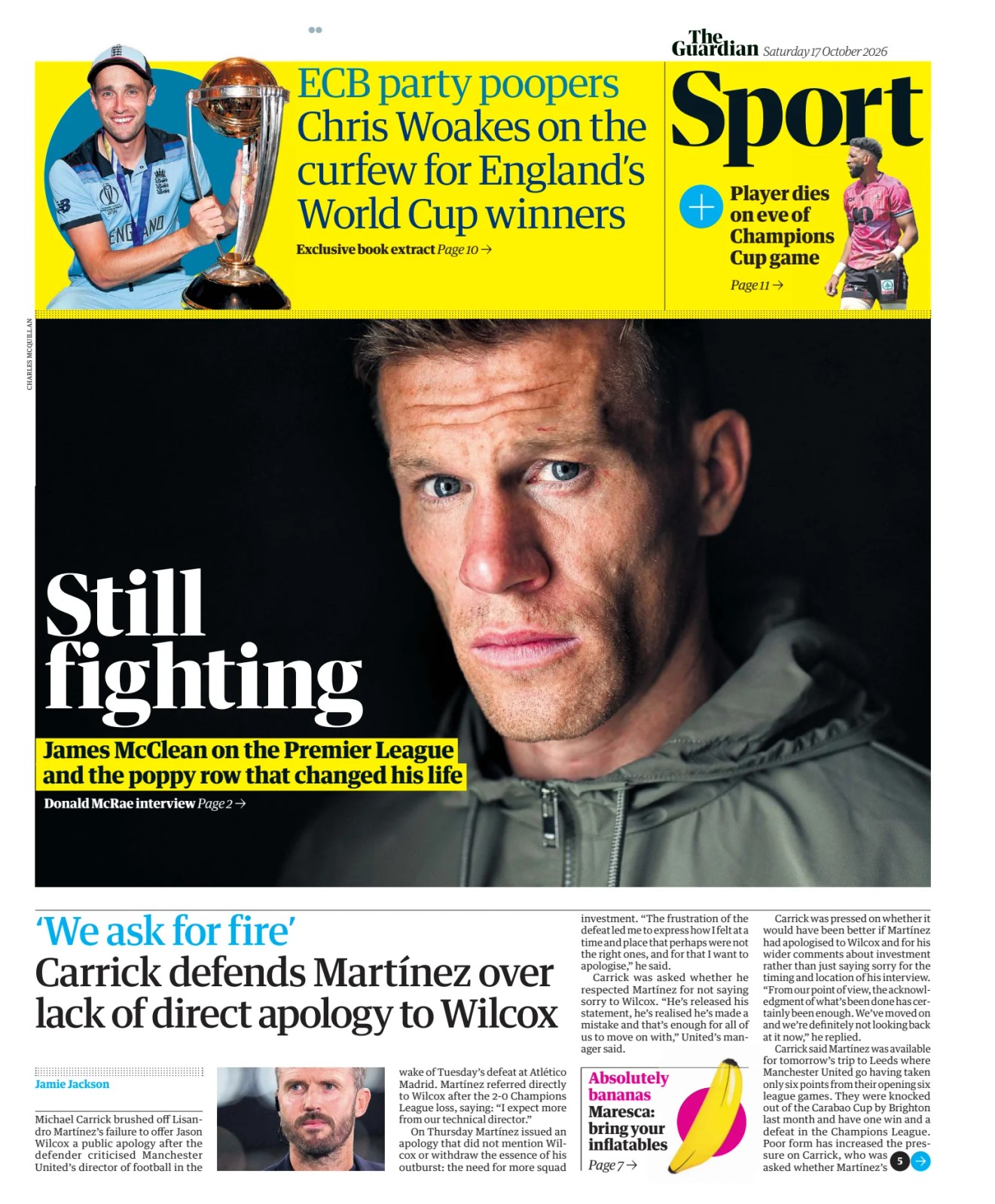 Prima-pagina-the-observer-sport-oggi-edizione-di-oggi-20261017