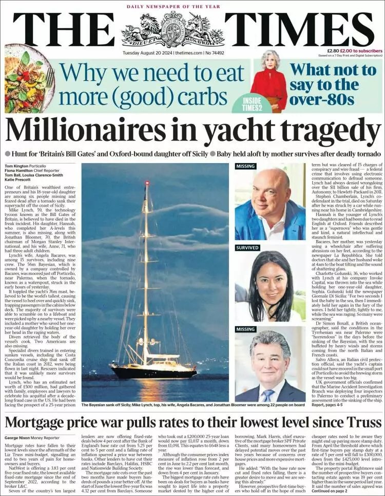 Prima-pagina-the-times-edizione-di-oggi-2024-08-20