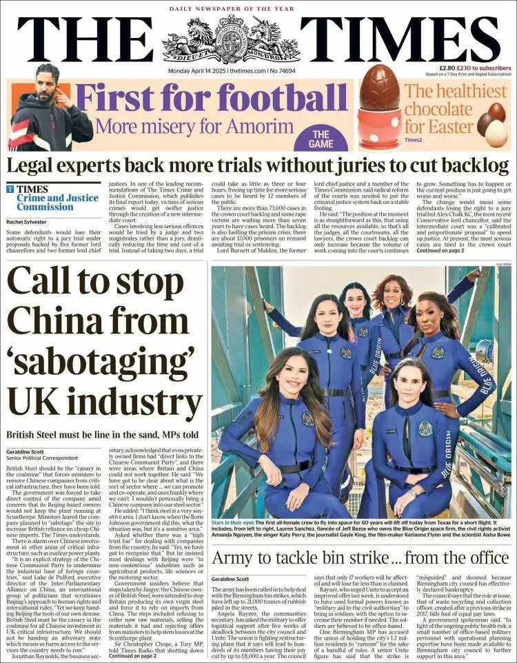 Prima-pagina-the-times-edizione-di-oggi-2025-04-14