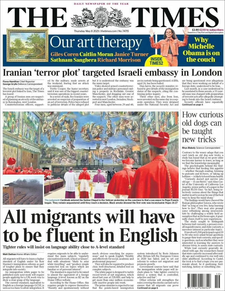 Prima-pagina-the-times-edizione-di-oggi-2025-05-08
