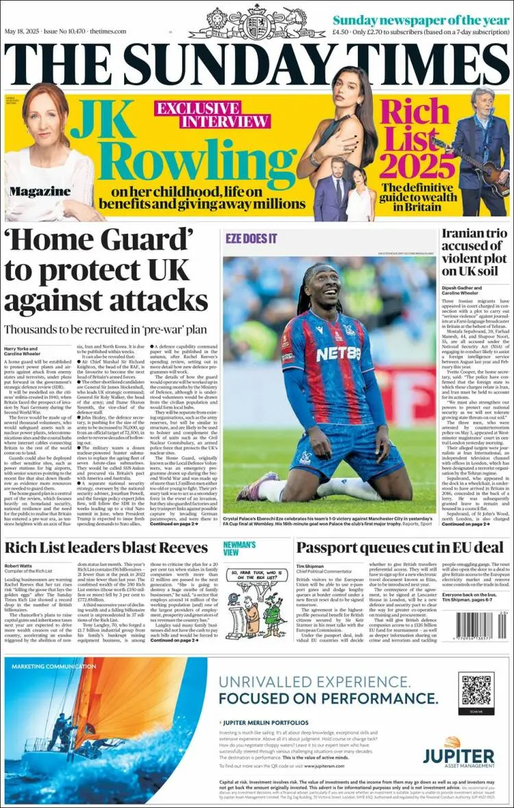 Prima-pagina-the-times-edizione-di-oggi-2025-05-18
