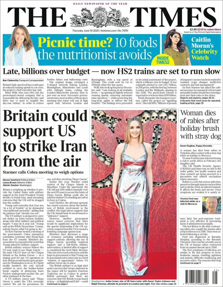 Prima-pagina-the-times-edizione-di-oggi-2025-06-19