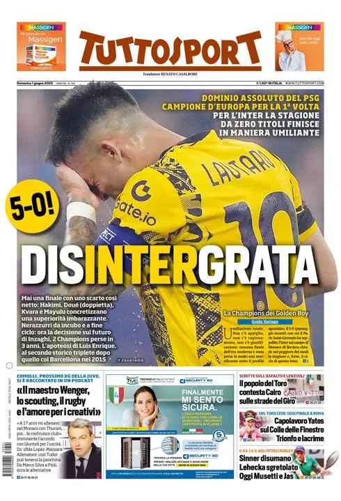 Prima-pagina-tutto-sport-edizione-di-oggi-01-06-2025