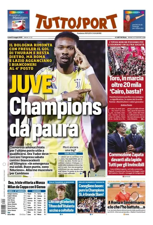 Prima-pagina-tutto-sport-edizione-di-oggi-05-05-2025