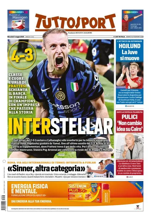 Prima-pagina-tutto-sport-edizione-di-oggi-07-05-2025
