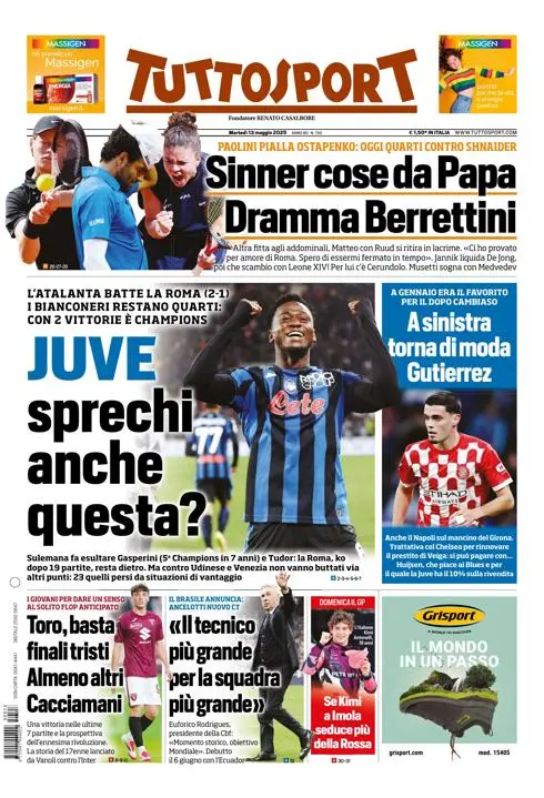 Prima-pagina-tutto-sport-edizione-di-oggi-13-05-2025