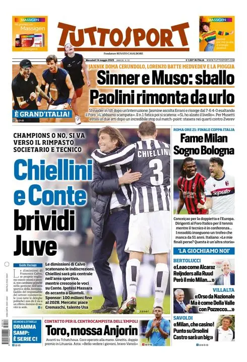 Prima-pagina-tutto-sport-edizione-di-oggi-14-05-2025